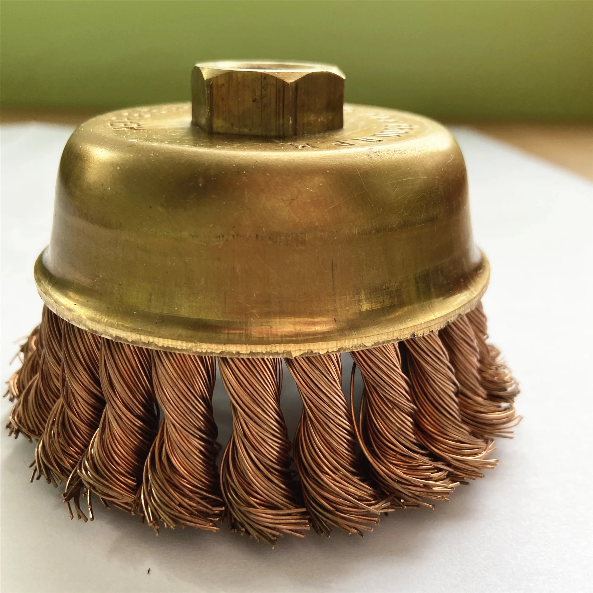 non sparking tools phosphor copper alloy knot wire cup brush