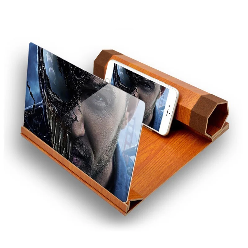 12 дюймов 3D увеличитель экрана мобильного телефона складной деревянный видео телефон держатель Экранная лупа
