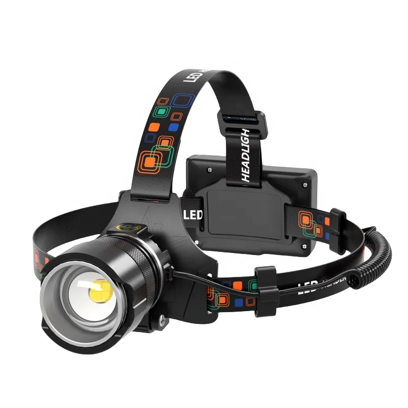 2023 New Sturdy Aluminum IPX5 Waterproof Type-C Rechargeable 500 Lumens Led Zoom Headlamp 10W 500 Meters Long Distance Head Lamp