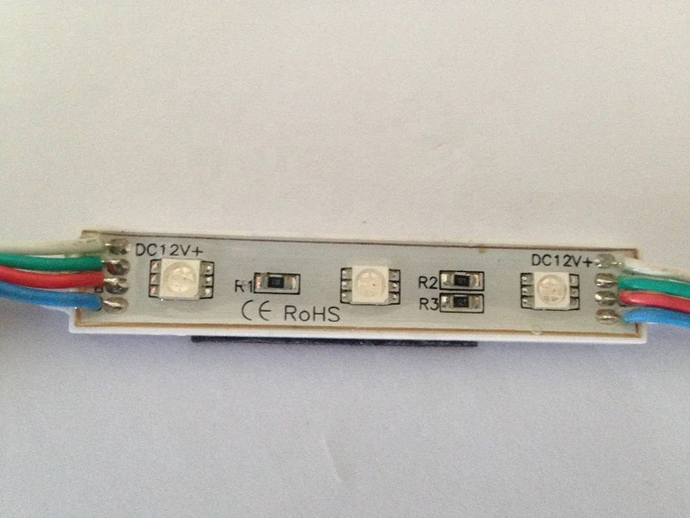 12v 3 pixels each Dumb Rectangle Letter Sign Waterproof IP68  RGB LED Module 12v (3 pixels each)