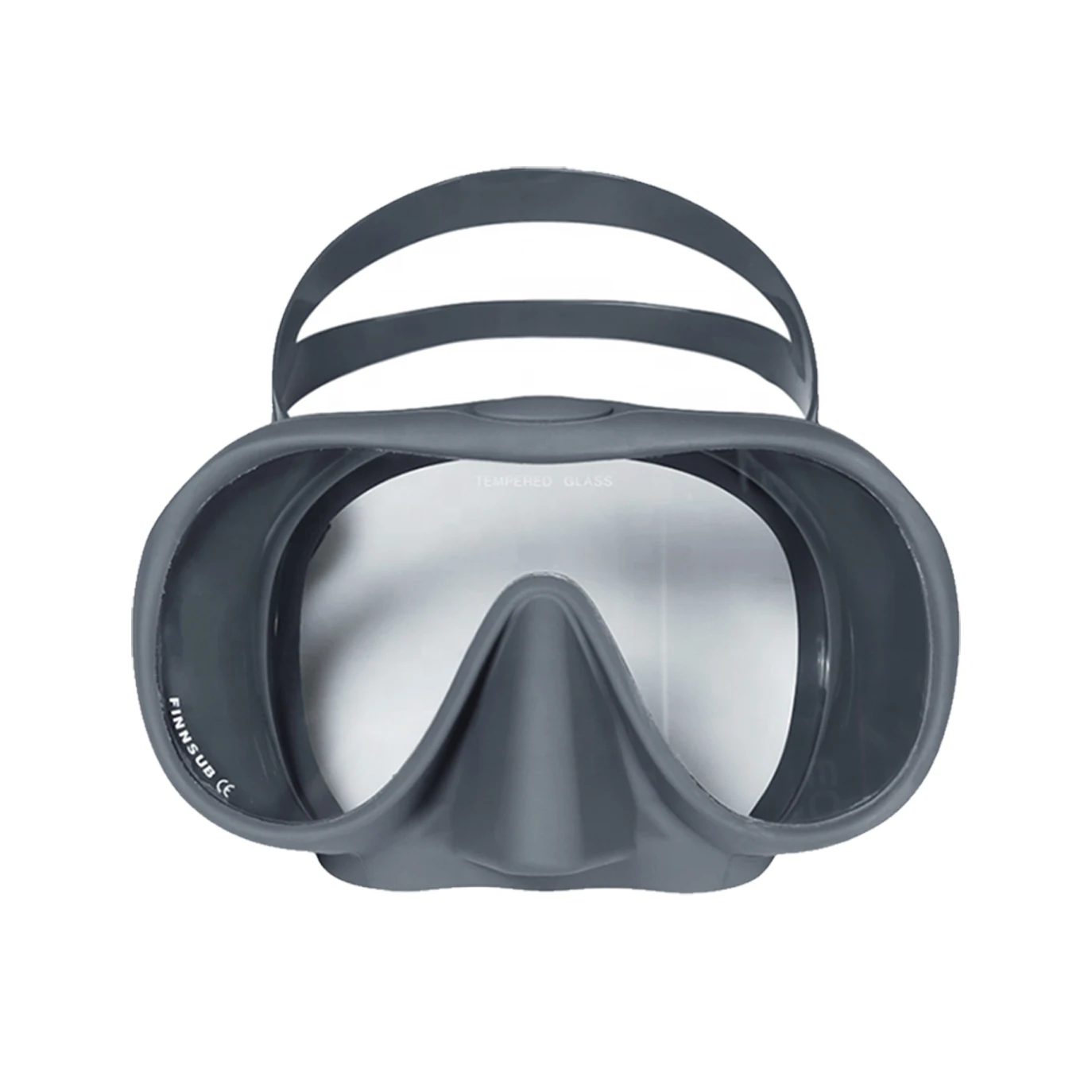 Scuba Diving Half Face Mask Custom LOGO Full Silicone Tempered Glass Adult Low Volume