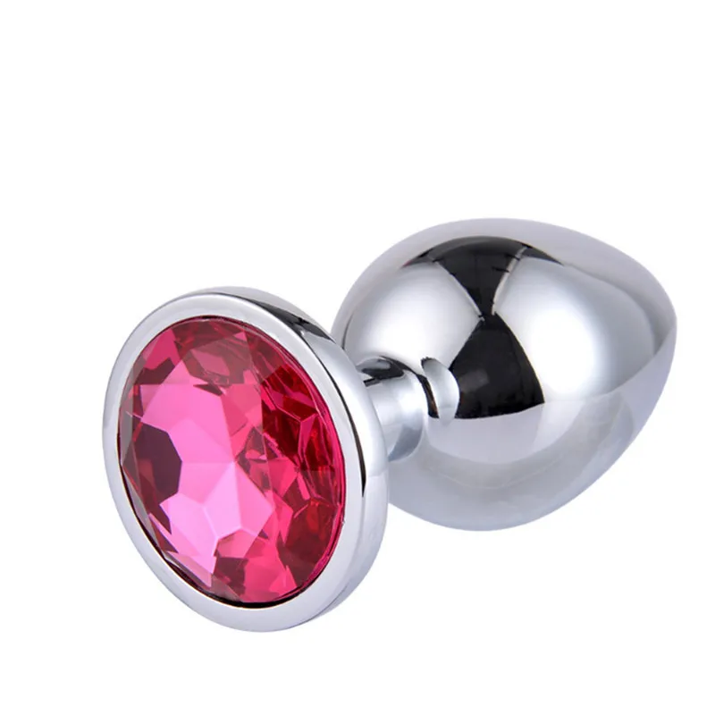 female Butt Plug Anal, Bead Anus Dilator Anal Toys Metal Anal Plug with Crystal Jewelry Smooth Touch Men Women/