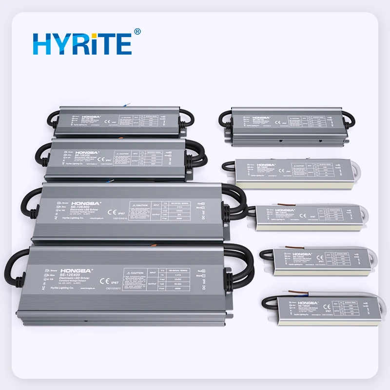 600W 500W 400W 300W 200W 150W 100W 60W 40W 30W 20W 10W 110V 220V CE waterproof led power supply 12V 24V ip67 led driver