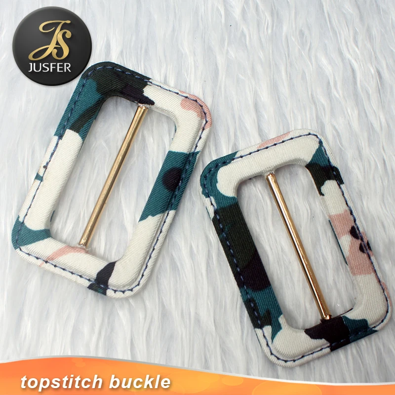 Belt buckle manufacture supply 5cm bar size aluminum belt buckle for women garment topstitch buckle