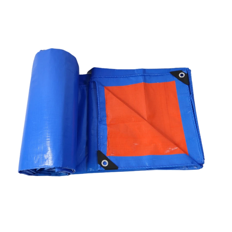 26x32ft 8x10m Recycled Waterproof Fabric Poly Tarps Blue Poly Tarp
