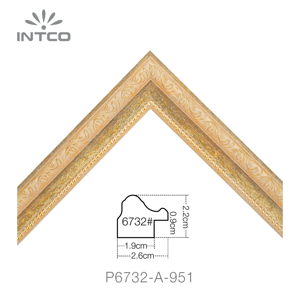 INTCO New Arrival Factory Price Decorative Patina Classic Painting Art Photo Picture PS Moulding Frame