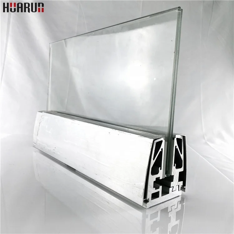 Exterior Frameless Glass Deck Railing with Aluminum U Channel Profile / U Channel Glass Balustrade