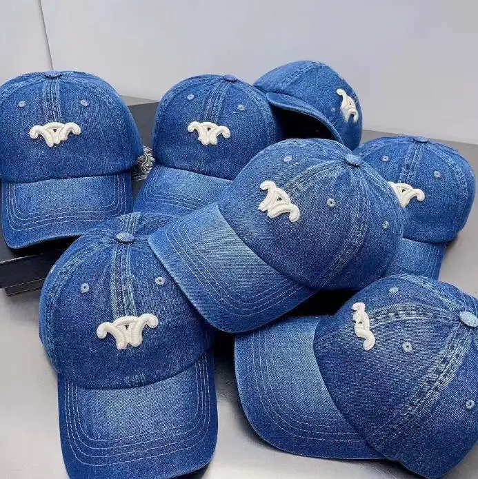 Designer Letter Embroidered Cowboy Baseball Fashion Sunshade Duck Tongue Hat