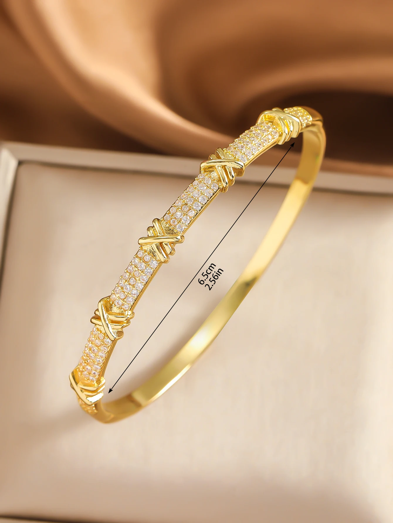 ZF Hot Selling Bracelet Wholesale 1pcs Selling All-match 5 design Brass 18K Gold Plated Unisex Bangles