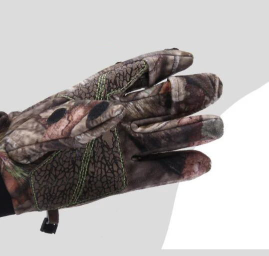 Nylon Diving Cloth Cuffs Camouflage Fishing Anti Splash Warm Autumn Finger Leakage Gloves Hunting Gloves