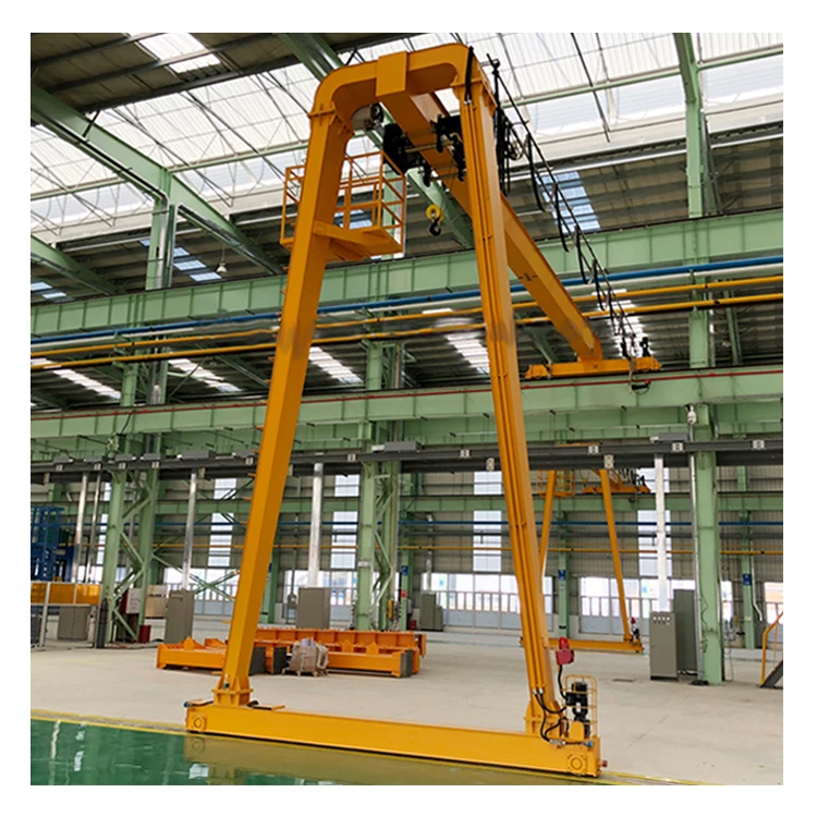 workshop use 10  Single girder trackless half railless 2 t 5ton  gantry crane with Europe style electric wire rope hoist price
