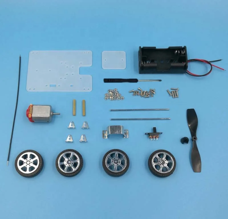 Wind Power Car DIY Electronic Kit Technology Science Toys Baby Child Educational DIY Wind-powered Intellectual Auto Motor Robot