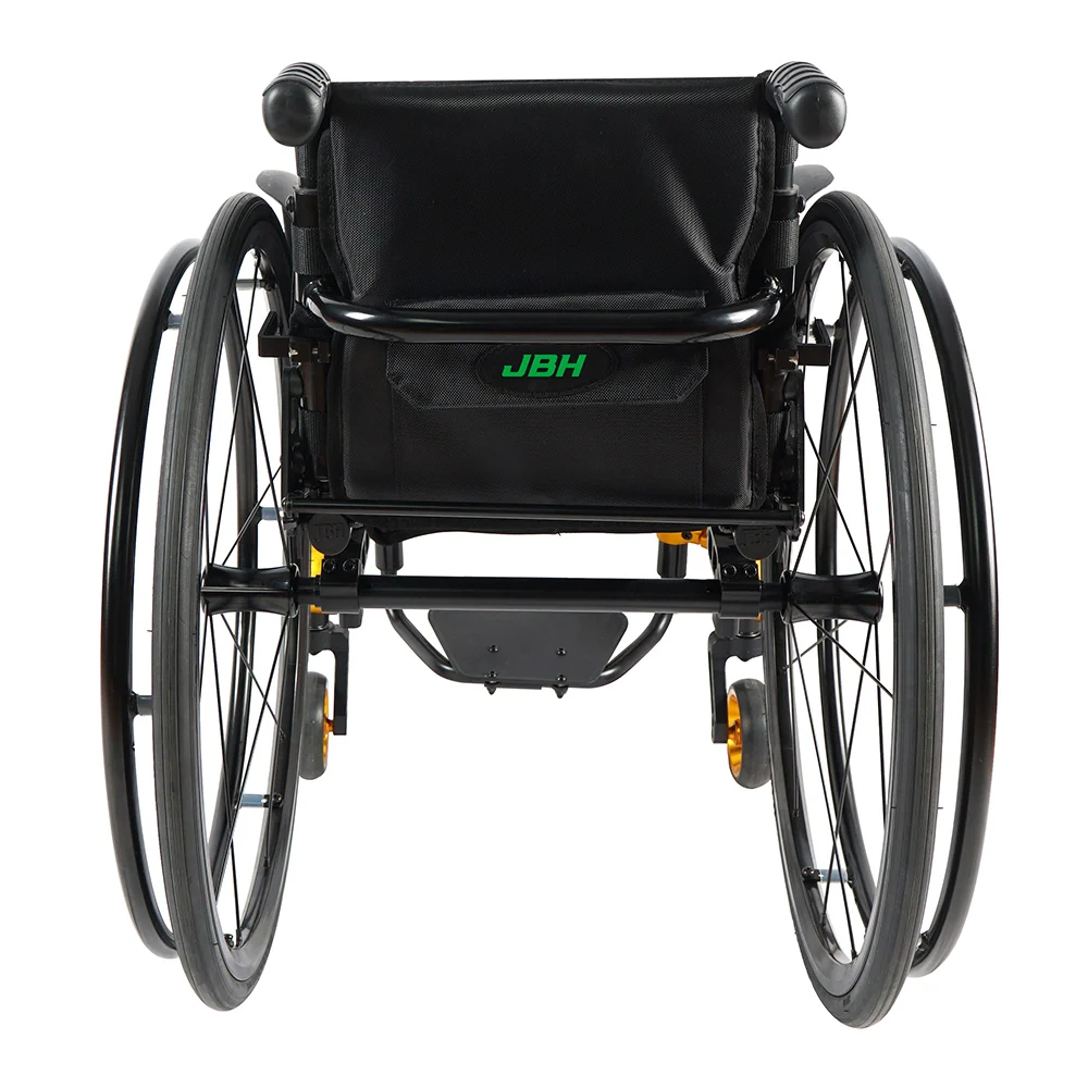 JBH 2024 New Lightweight Manual Wheelchair with Quick Released Rear Wheels Anhui Aluminum Alloy Rehabilitation Therapy Supplies