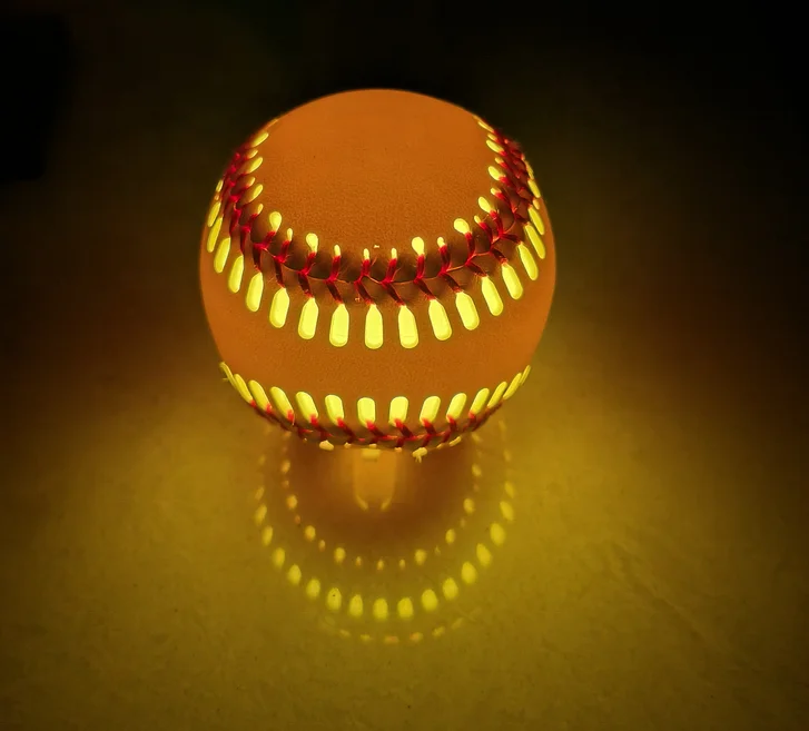 LED Baseball Ball High-end New Products Custom Logo Leather Professional Design Standard Size 9 Inch Baseball