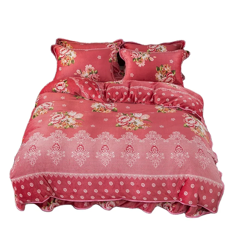 
 Luxury Organic 100% Bedsheet Bamboo Fiber Embroidered Bedsheet Hot Selling Bamboo 100% polyester Bedding Set  
