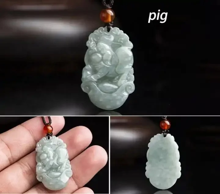 Wholesale Twelve Chinese horoscope jade necklace Guardian Pendant Jade Necklace