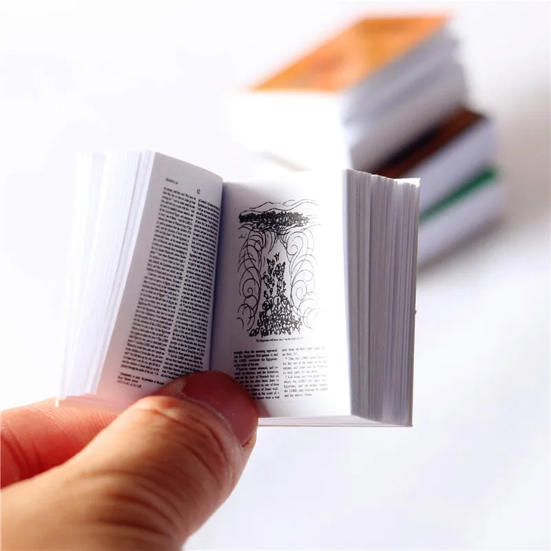 new arrival dollhouse Miniature mini paper bible book for doll house decoration