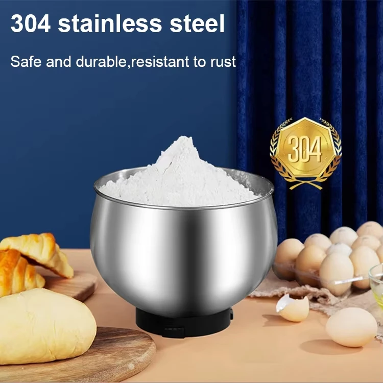 New Condition Stainless Steel Electric Egg Cake Flour Stand Manual Bakery Kitchen Bread Dough Mixing Machine Aid Food Mixer Bowl