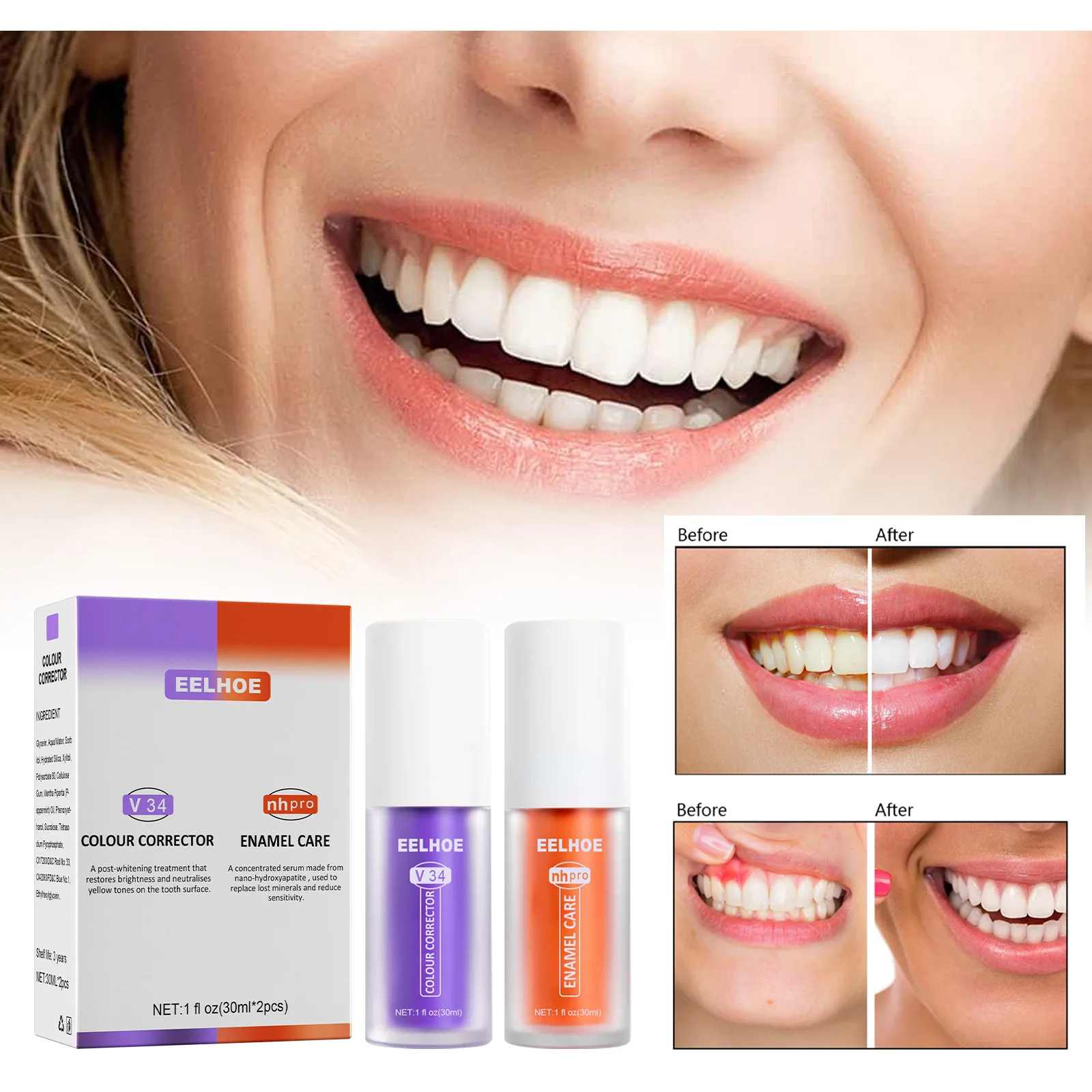 High Quality V34 Cream Wholesale Bleaching for Dental Care Teeth Cleaning Paste Free Home Use Teeth Whitening Gel