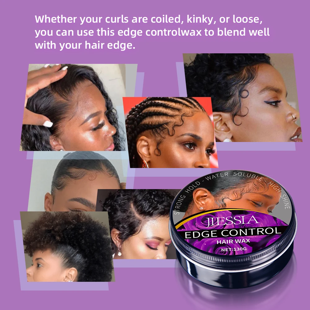 Private label shaping salon Pomade extra strong hold cera cabello women men braiding edge control gel Styling Hair Wax