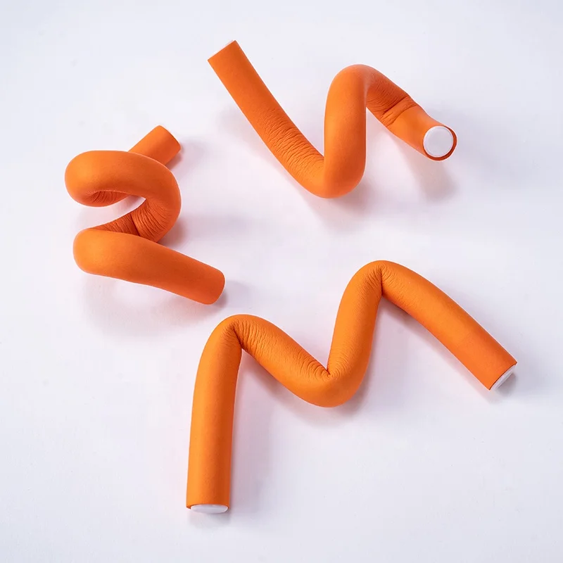 Hair Bendy Rollers Custom Length High Quality Flexi Rods Round Shape Curlers Rollers For Hair
