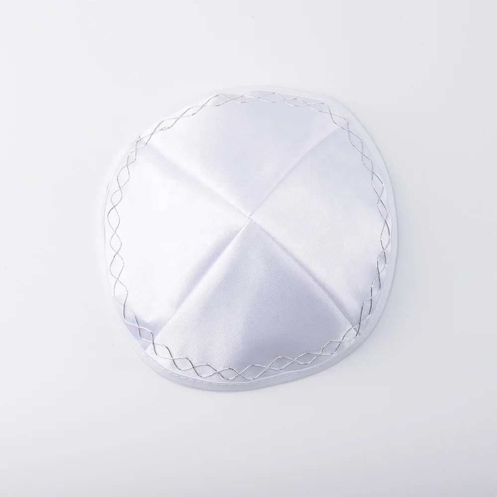 Wholesale cheap Custom logo Jewish kippot Satin kippah Embroidery and printed kippa