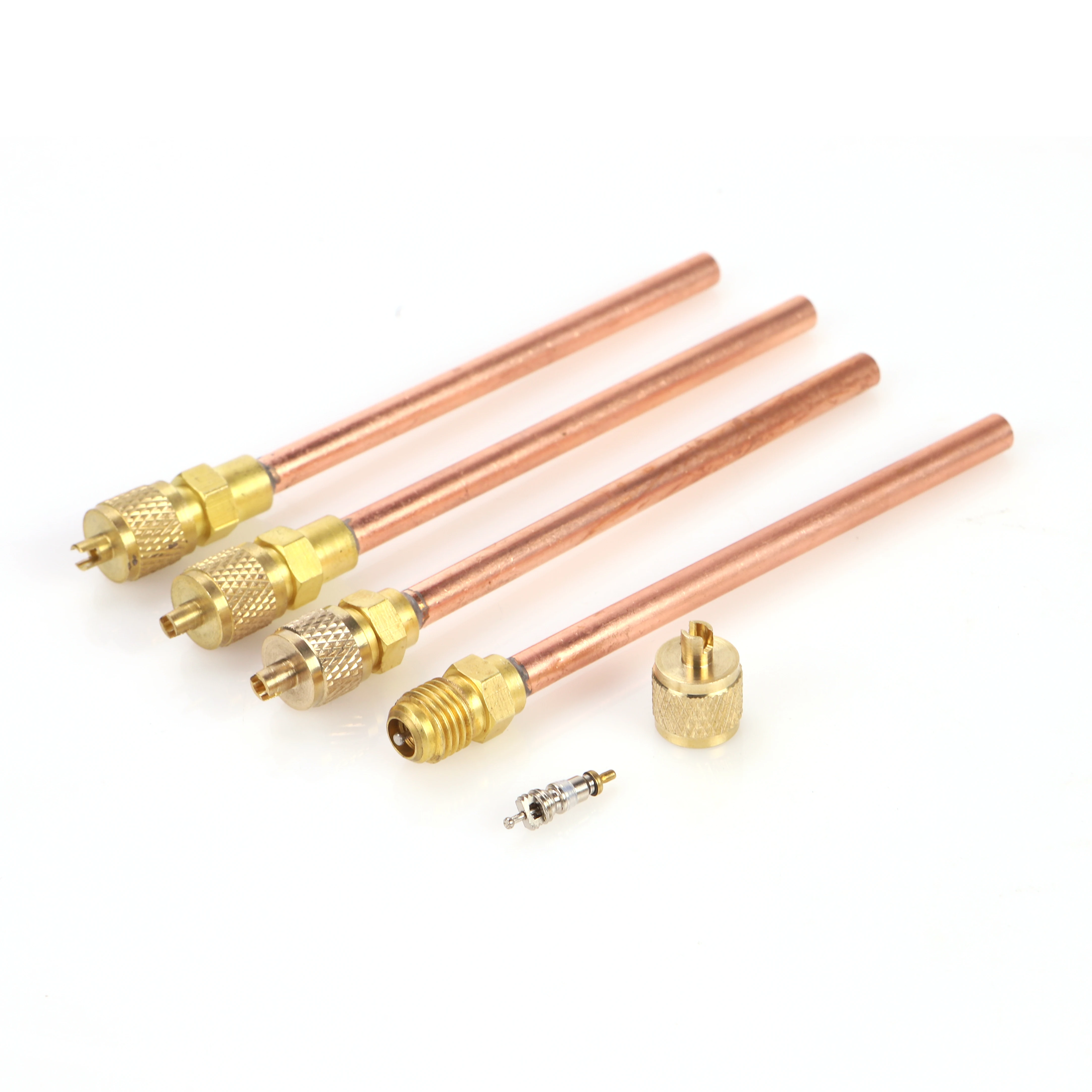 Hailiang, запасные части для кондиционера, клапан доступа для компрессора 5/16 дюйма, 1/4 дюйма, из меди, 1/4 дюйма, 70 мм, производство