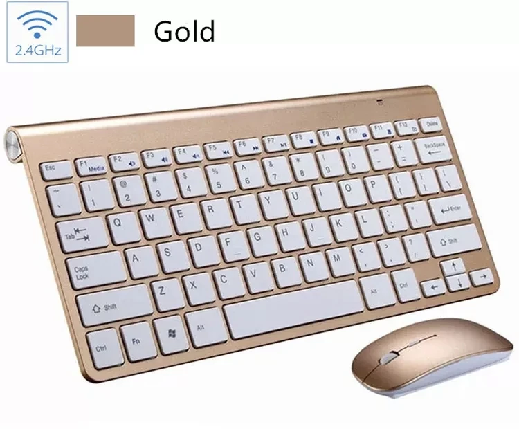 Gold High Quality Office Pc Keyboard and mouse set