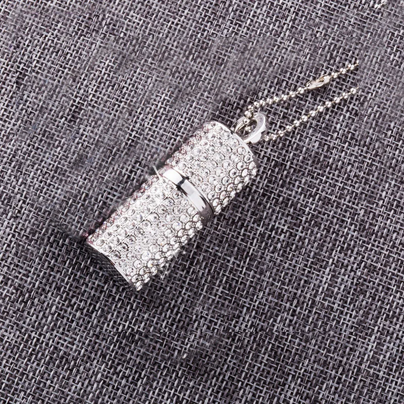 Newest Pendrive Usb Flash Drive U disk Pen drive 32GB 16GB 8GB 4GB Diamond Crystal Necklace Memory stick flash card Girl Gift