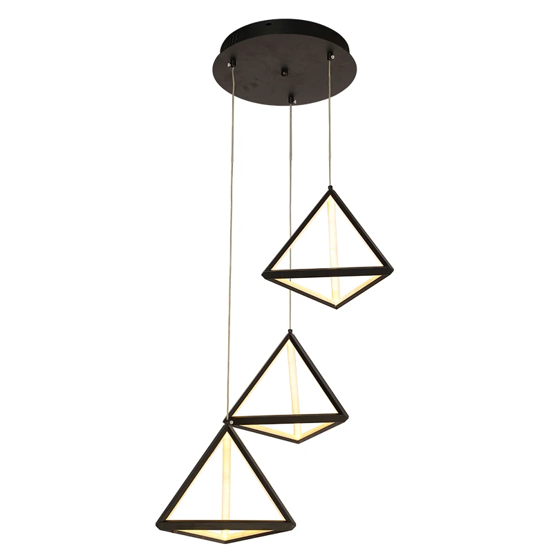 Nordic creative western restaurant lights personalized iron industry three-head bar aisle chandelier