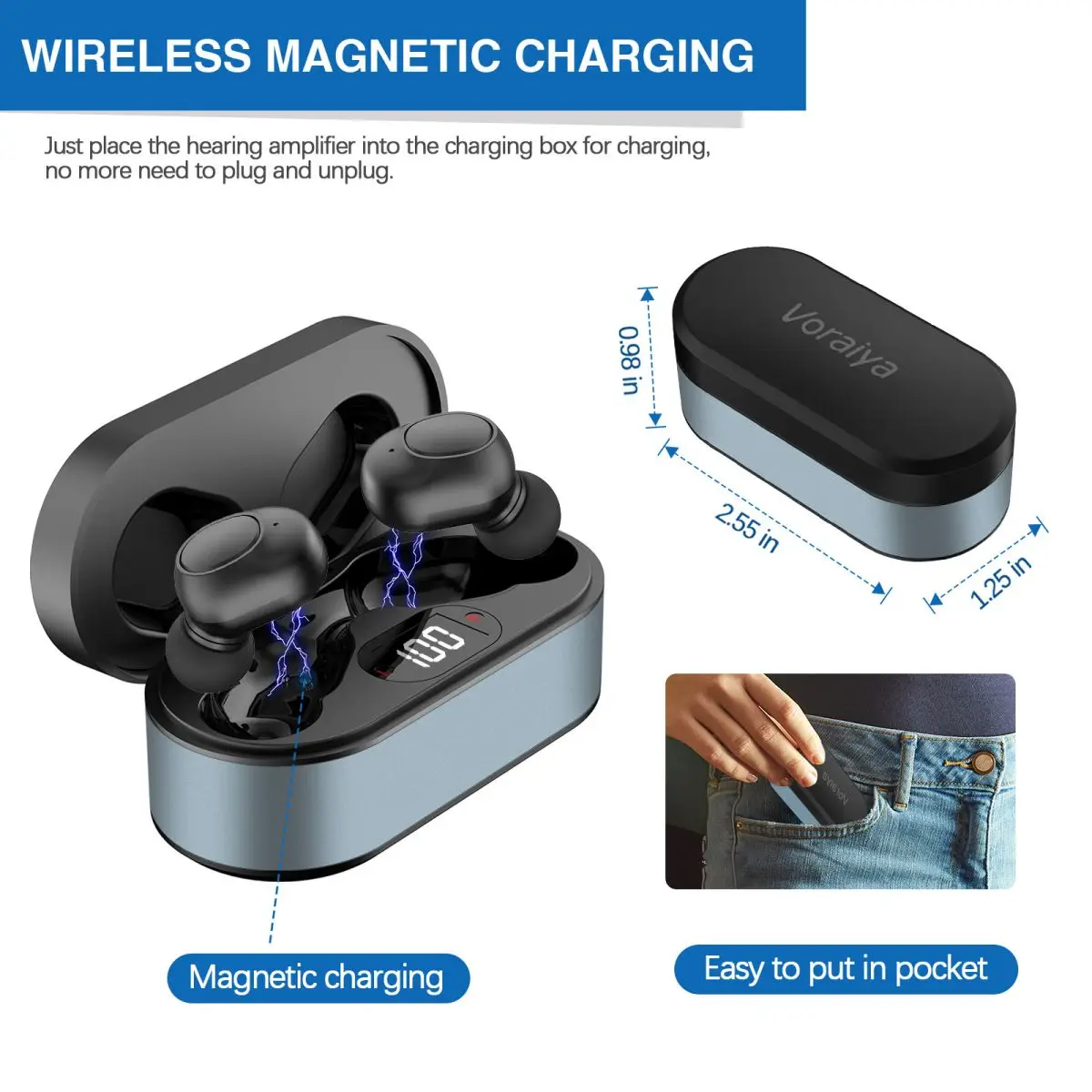 Medical In-ear Analog Hearing Amplifier rechargeable Mini China elder care Invisible Hearing Aid