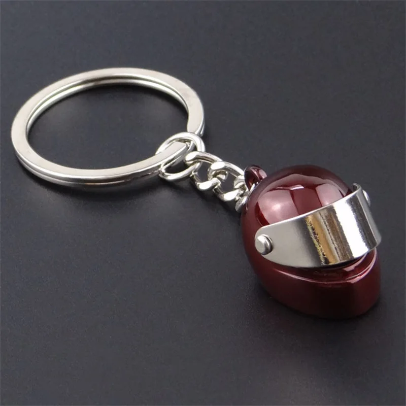 Wholesale Custom Logo 3D Blank Key Chain Helmet Design Zinc Alloy Metal Keychain