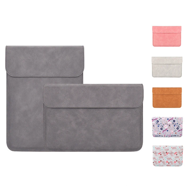 Wholesale PU Leather Case Sleeve Laptop Bag Laptop Tablet Case Notebook Case For Mackbook Protect PU Leather Slim Laptop Sleeve