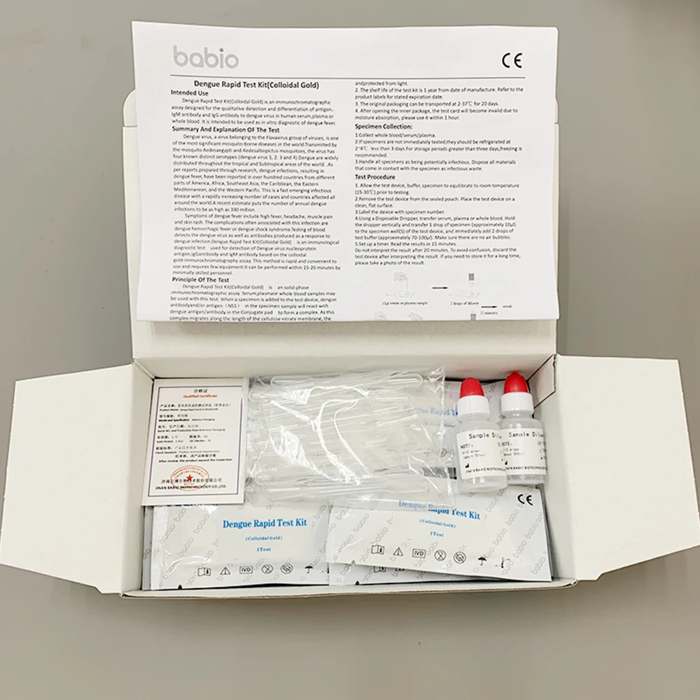 dengue fever blood rapid test kit quick results dengue igg igm combo test high quality rapid test kit dengue