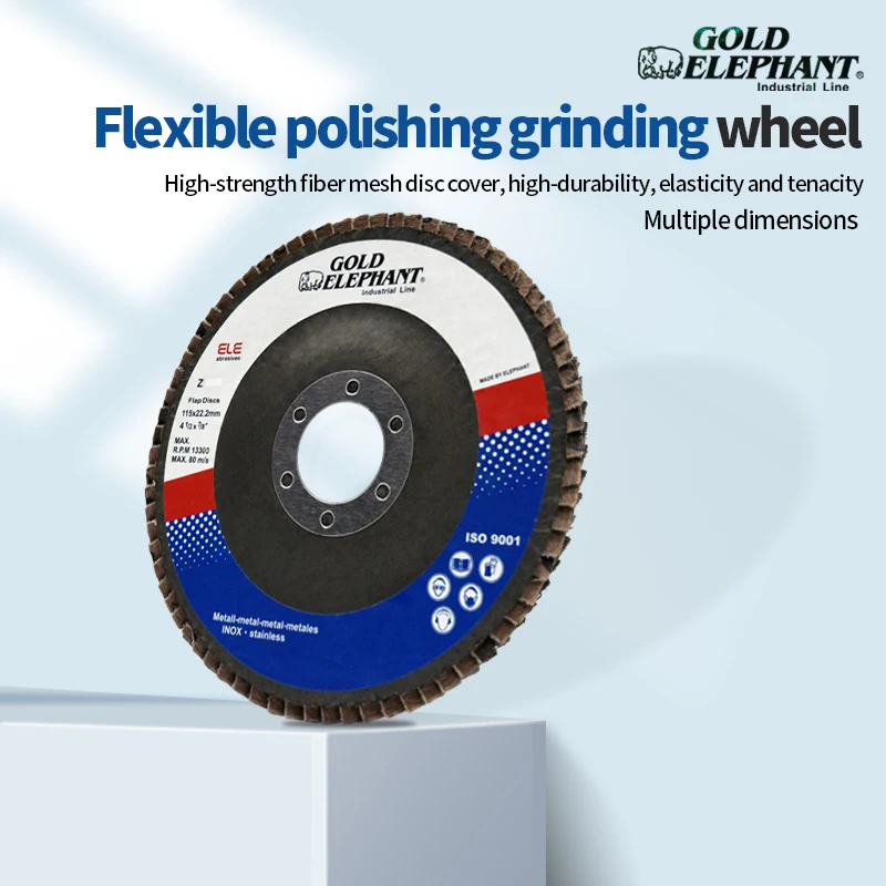 Gold Elephant spot wholesale and customization industrial grade flap disc 4.5 inch 115x22.2 mm metal grinding wheel