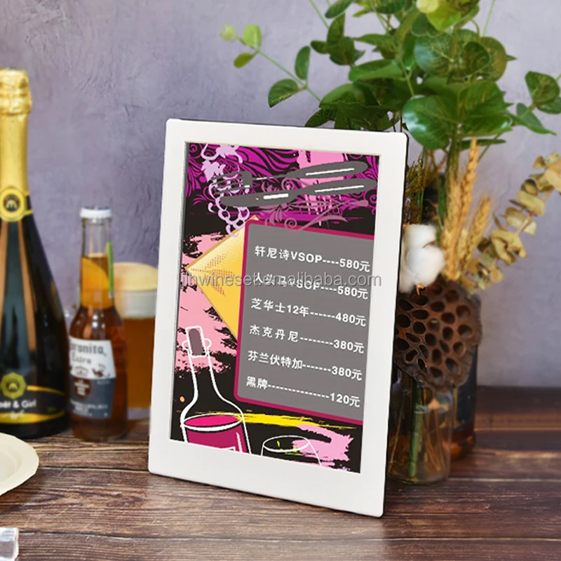 custom menu covers leather restaurant PU smooth leather menu holder board