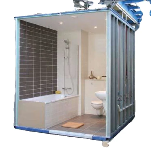 Hotel Use Prefabricated Modular Bathroom Shower Pod with WC Toilet
