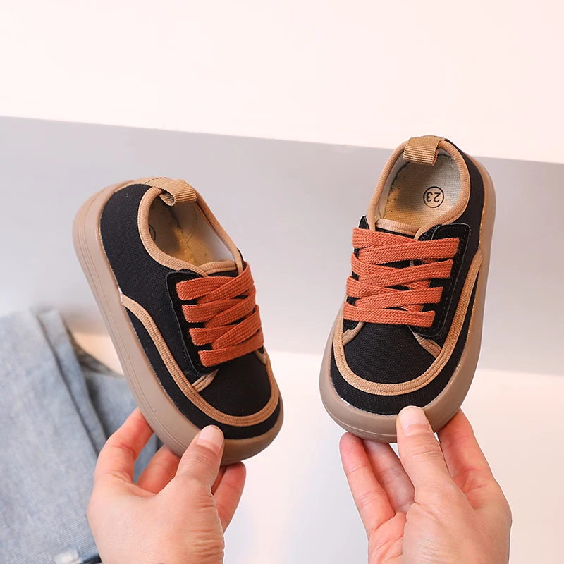 Wholesale Children Summer Thick Soled Casual Running Walking Style Shoes Low Top Canvas Shoes For Girls And Boys