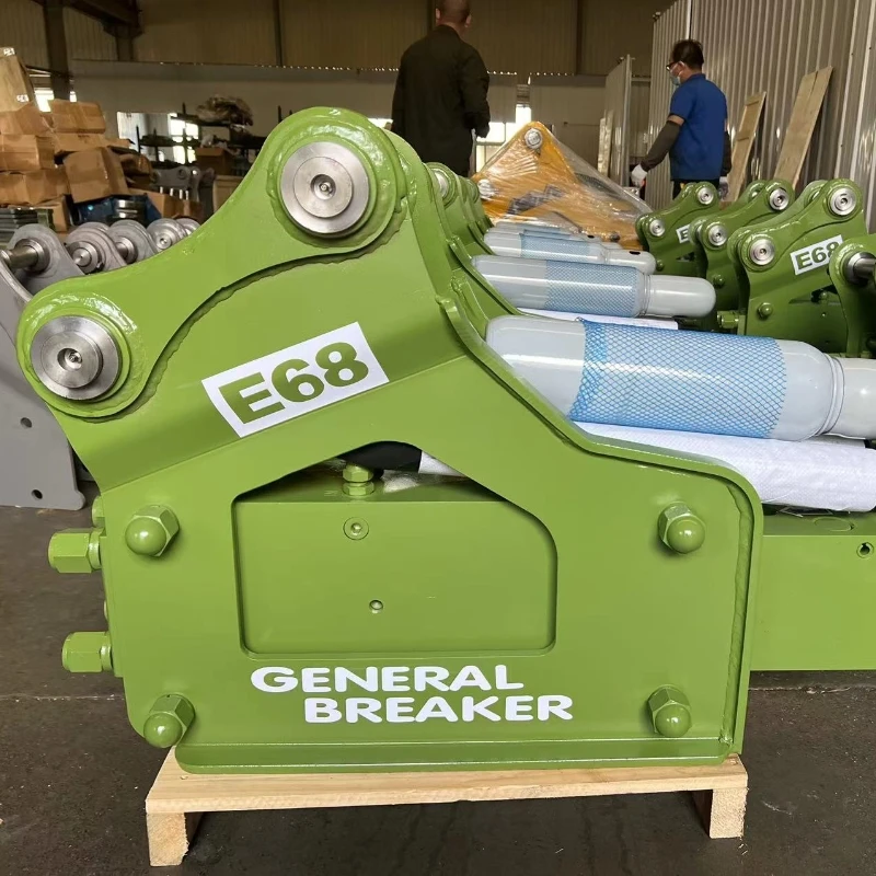 excavators use demolition hammers.Yantai  Hydraulic breaker hammer manufacturers directly sell 0.8-70 tons excavators for use.