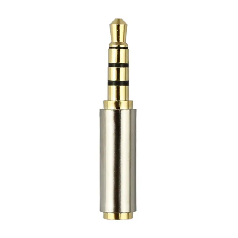 Gold 2.5Mm Male To 3.5Mm Female Audio Stereo Adapter Plug Converter Headphone Jack