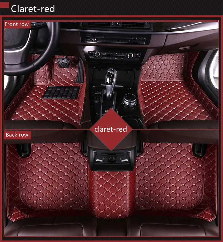  Car Floor Mat Waterproof Non-slip Custom Leather