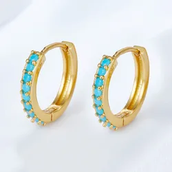 Free Sample Trendy 925 Sterling Silver Round Circle Hoop 18k Gold Handmade vermeil Earrings Findings Simple Ear Cuff Jewelry