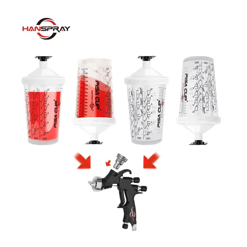 Spray Gun Cup 125Mic Paint Mixing Cup Spray Gun Accessories Repair Tool Spray Gun Cup For Car Truck Painting