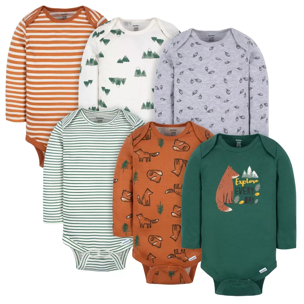 2024 New Arrival Baby Boy Layette Romper Long Sleeves Toddler Bodysuits Made from High Quality 100% Cotton Great Newborn Outfits