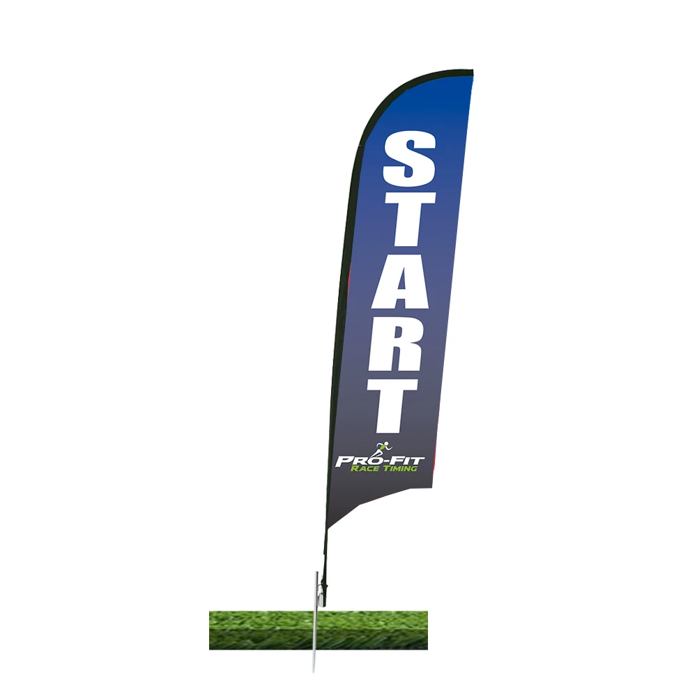 Outdoor Flying Banner Promotion Custom Printed Advertising Feather Teardrop Flag Bali Bow Beach Flag with Corss Base