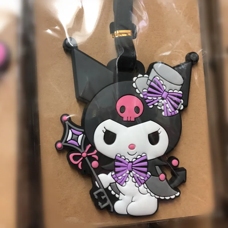 46 Color High quality Cute Kuromi Cartoon Soft PVC luggage tag for backpack luggage case decoration
