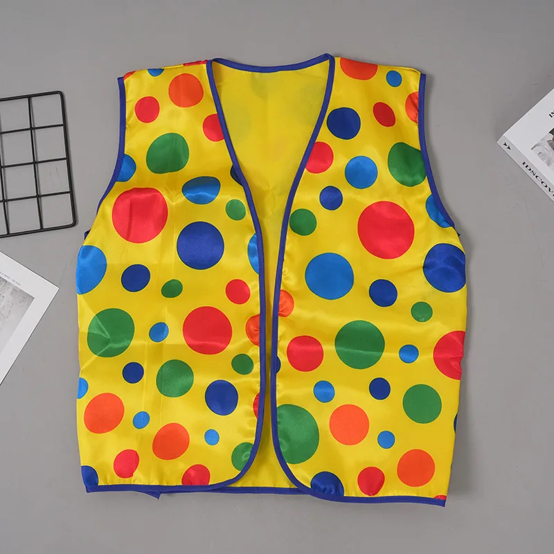 Wholesale New Halloween Festival Clown Vest Costume Hat Stage Party Costume Bow Tie Performance Props Custom Logo Free