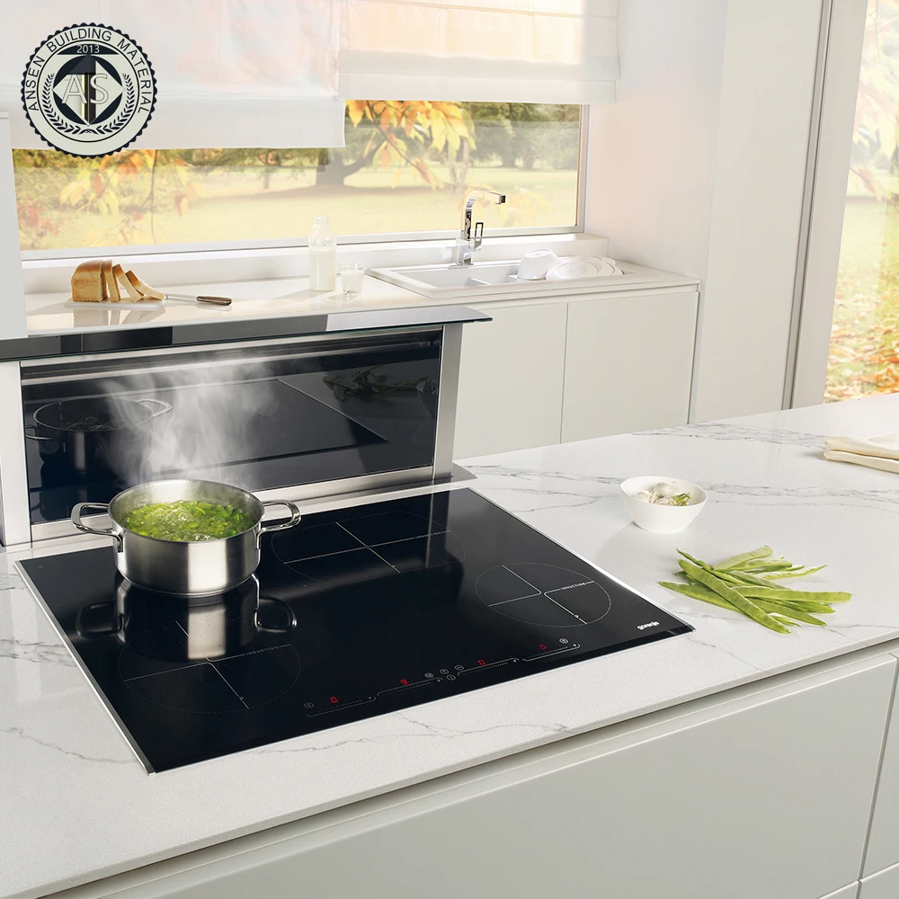 Quartz kitchen countertop  engineered big slab 20mm thickness calacatta artificial quartz stone