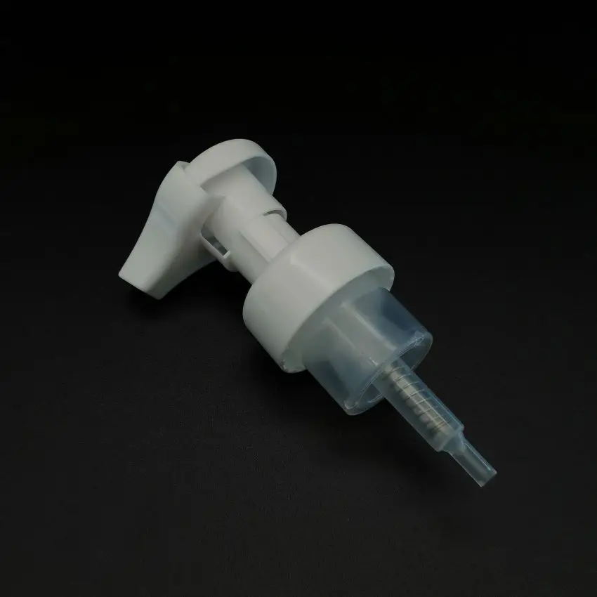Factory direct plastic hand pressure foam pump 38/410 hand washing cleansing mousse dust cover clip custom color straw length