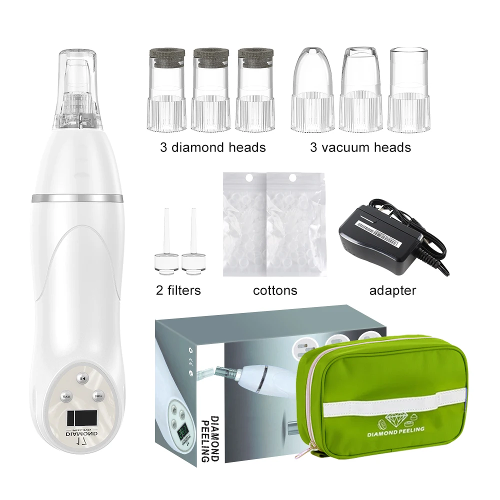 Wholesale Home Use Diamond Dermabrasion Vacuum Blackhead Removal Beauty Tool for Skin Peeling Scar Removal and Face Exfoliating